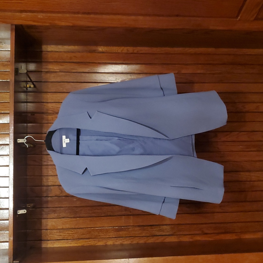 Bar III Light Blue Open Front Blazer